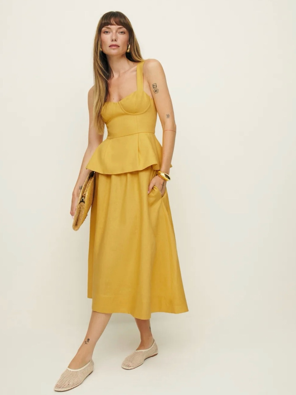 NWOT Reformation Misty Linen Two Piece